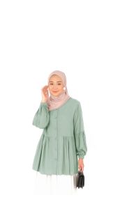 ATRISS Fariha Blouse - Atasan Wanita Katun Rayon Formal Kerja Kasual Polos Kecil Bigsize Jumbo Busui Elegant Premium Kekinian Trendy