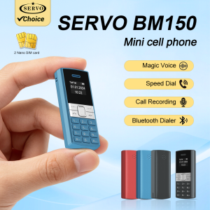 SERVO | SERVO BM150 Super Mini Mobile Phone Dual SIM Bluetooth Dial Magic Voice Call Recording Speed Dial 2G GSM Pocket Small Cellphone