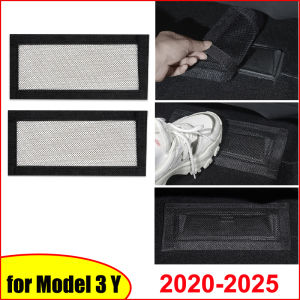 For Tesla Model Y Juniper Launch 2025-2020 Model 3 Highland 2024 Air Outlet Under Seat Protective Cover 1 Pair Vent Mesh Filter