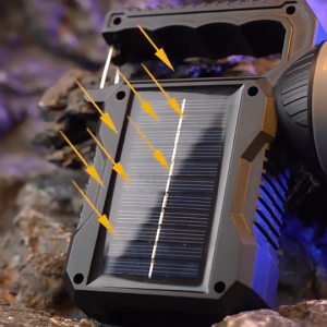 Solar Handheld Searchlight Powered LED Camping Lantern Strong Light Flashlight Portable Emergency Lamp Waterproof ST8801