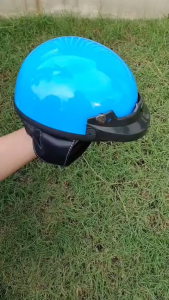 Helm Anak Retro Glossy Cap Style Biru