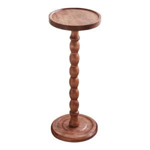 Retro Mini Coffee Table Solid Wood High Table Sofa Side Table Bedside Shelf Living Room Decorative Table Furniture