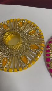 aditional Handmade Tealight Candle Holder | Centerpiece for Home Pooja & Diwali Decor – Pack of 1 Pc (4" / 6")