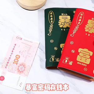 🔥Ship 24H🔥100 Envelopes Saving Challenge Book Money Saving Envelope Leather Waterproof Money Clip Cash Planner Money Plan Saving 现金存钱本
