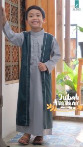Jubah Ammar Setelan Baju Muslim Anak Laki-Laki Lengan Panjang 2-12 Tahun bahan katun toyobo
