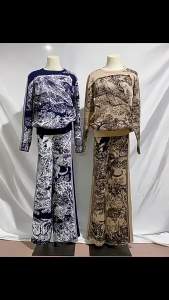 Factory Direct Sales Arab muslim R Jungle Knitting Patterns Suit Middle East Dubai Fashion Womens Wear New