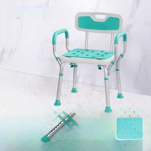 Non-Slip Aluminum Alloy Bathing Chair Shower Disability Bathroom Stool Elderly Pregnant Women Washing Toilet Equipment