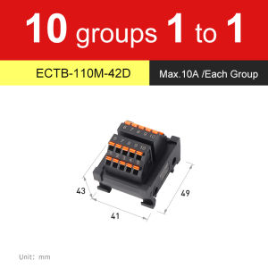 ENMG | ENMG Spring terminals Save Wiring Split Terminal Block ECTB 10A Power Splitter PLC Terminal Block One to One One One to One10~64