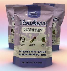 Glowberry Glutathione Soap for Face & Body Intense Whitening & Skin Protection 270g (2 pcs 135g each)