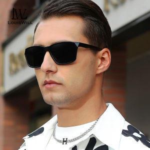 LouisWill Men Sunglasses Night Vision Sunglasses Color Change Retro Square Sunglasses UV400 Polarized Sunglasses Eyewear Ultra Light Elastic Leg Anti Glare Glasses Outdoor Sports Driving Sunglasses