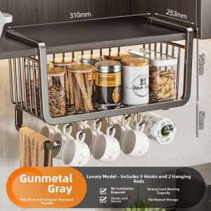 No-drilling Multi-layered Storage Shelf