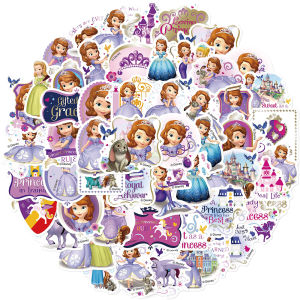 Disney | Bộ 50 Kawaii Disney Công Chúa Sofia Graffiti Miếng Dán Hoạt Hình Chống Nước Trang Trí Cho Laptop Hành Lý Điện Thoại - Bộ Quà Tặng Dễ Thương