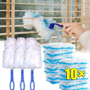 10ชิ้นแปรงปัดฝุ่นแบบใช้แล้วที่มีแปรงปัดฝุ่นที่สั้นสำหรับทำความสะอาด พื้นผิว รถยนต์