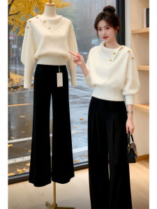 Shalldoer | Elegant Collar Mature Style Sweater