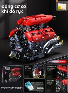 JIQI | Bộ Xây Dựng Động Cơ Điện V8 Giáo Dục