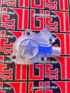 ฝาครอบเรือนปั้มน้ำ ฝาปิดตาน้ำ ฝาปั้มน้ำ ตาน้ำ KR งาน CNC ของแต่งมอเตอร์ไซค์ มี4แบบ