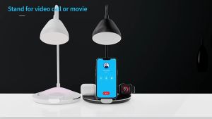 【NEW】Lamp For Study Table And Night Light Folding Table Lamp With Wireless Charging Phone 7Color
