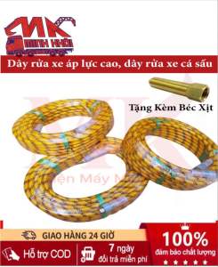 Dây Xịt Rửa Xe Áp Lực Cao 200 Bar 8.5mm 10-15-20-30m Dành Cho Máy Xịt Rửa Xe Áp Lực - Tặng Kèm Béc Xịt