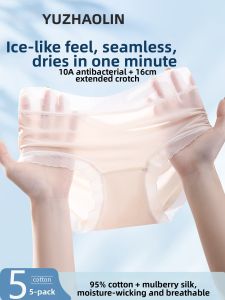 Yuzhaolin | Breathable Thin Quick-dry Antibacterial Womens Ice Silk Underwear