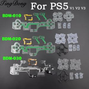 For PS5 Controller BDM-010 BDM-020 BDM-030 Microphone Flex Cable Button Conductive Film Conductive Rubber Pad Replacement Repair