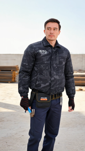 Áo Điều Hòa KITO KT05 Camo Đen Áo Lẻ Không Pin Quạt Không Mũ Vải Poli Cao Cấp Full Size