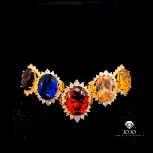 N508 Nhẫn nữ đá màu phong thủy thiết kế sang trọng JOJO