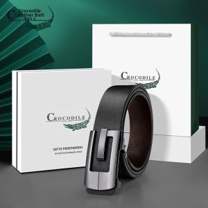Crocodile | Auto Buckle Leather Belt