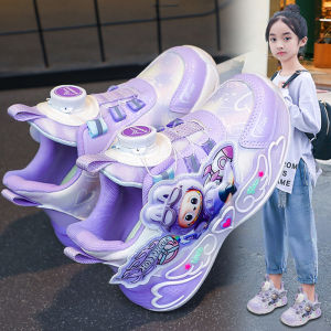 Soft Bottom Sports Shoes for Girls Baby Princess Casual Comfortable Autumn Winter Kids Shoes Low Cut Mesh Anti-Slip Rubber Sole