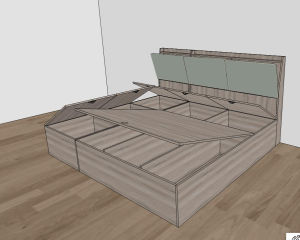 Bed frame customize for extra large size singapore