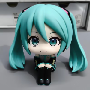 Bandai | 9.5CM Figure Hatsune Miku Anime Figure Q Version PVC Peripheral Collectible Models Decorative Decorations Kawaii Gift