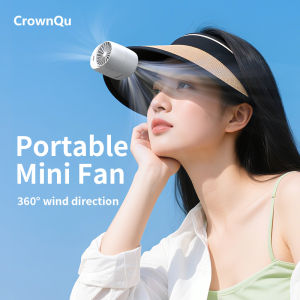 1600mAh Portable Waist Clip Fan 360° Adjustable 3 Speed Strong Airflow Cooling Turbocharged Neck Fans for Outdoor Sport Travel