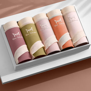 Pure Cotton Womens Underwear Breathable Lightweight No Trace Summer Collection Antibacterial mid Waist Triangle Panties