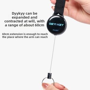 DEYIKEY | Portable Anti-Loss Keychain with Steel Wire Rope and Elastic Stretch