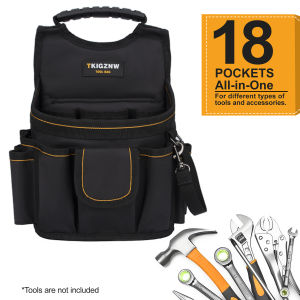 TKIGZNW T008 Mini Tool Waist Bag Polyester Oxford Fabric Multi Pockets Electrician Hardware Parts Storage Pouch Portable Repair