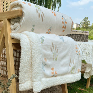 Thickened Milk Velvet Fleece Blanket Lamb Coral French Velvet Small Blanket Winter Office Sofa Nap Blanket Cozy Warmth All Seasons