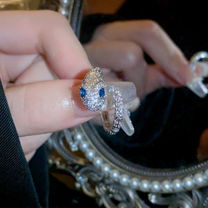 Maidu Jewelry Nhẫn hình con rắn zircon dành cho nữ Thời trang mới nhất Nhẫn mở không đều