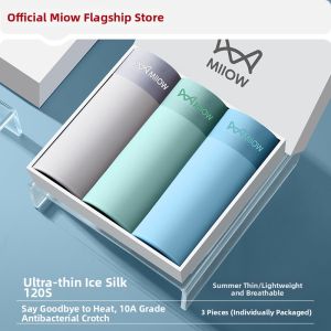 MiiOW | Antibacterial Breathable Ice Silk Men Boxer Briefs