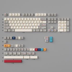 C64 R3 Retro Keycaps Colorful Side Engraved Keycap Cherry Profile Dye Sublimation PBT Keycaps For MX Mechanical Keyboard Wooting