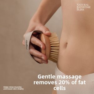 KRRAMEL | Pig Bristle Dry Body Brush for Exfoliation