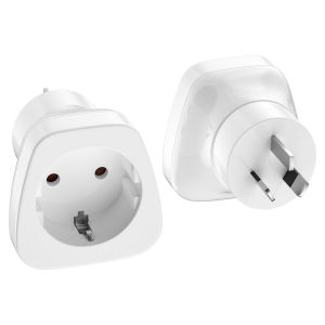 2pcs 3Pin AU NZ Power Plug Adapter EU to AU/NZ Plug Adapter Converter New Zealand Australia Travel Plug Wall Charge Socket