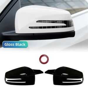 For Mercedes Benz C GLC S E Class W176 W246 W204 W212 W221 C117 X204 Sticking carbon Black Side Rearview Mirror Cover Caps
