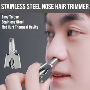 Stainless Steel Nose Hair Trimmer Portable Manual Nose Hair Trimmer For Men Durable Easy To Clean