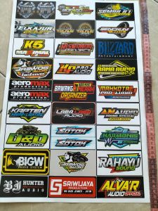 STIKER SOUNDSYSTEM JUMBO UKURAN 31cmX47cm | STIKER PACK ISI 29 BIJI
