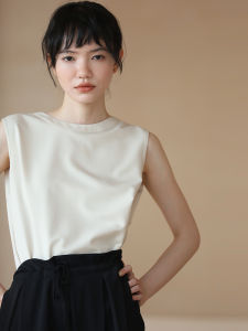 hacikis | Refreshing Scarf Sleeveless Top Brightening and No Peek