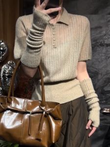 QINGNAER | French Elegant Lady Style Unique Knit Sweater Plus Size Waist-Shaping