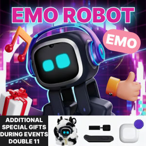 EMO Desk Robot Companion | Emo Pet | ChatGPT-Powered AI Pet with Voice Commands Personality Dancing & Games | Interactive Smart Robot | Gift For Kids&Boy Friend