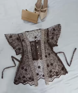 Zora kutu baru lace - kutubaru tile brukat kutu baru pendek kekinian outer brukat kondangan outer lace pola wear by Maylandung
