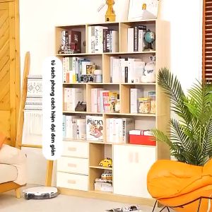 YOYOO Kệ sách gỗ Tủ đựng đồ nhiều ngăn chất liệu MDF hiện đại chống nước tốt trang trí nhà phong cách hiện đại
