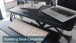 Foldable Desk Table Adjustable Height Standing Desk Office Stand Up Desk Riser Converter Adjustable Display Table