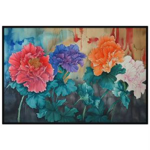 Tranh thủy mạc Hoa Cẩm Chướng. Tranh treo tường tranh dán tường Canvas. CGI-261